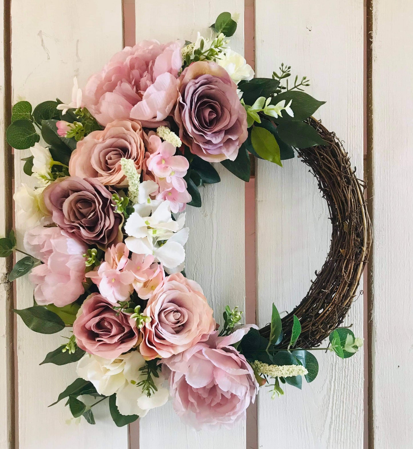 Best seller blush rose front door wreath