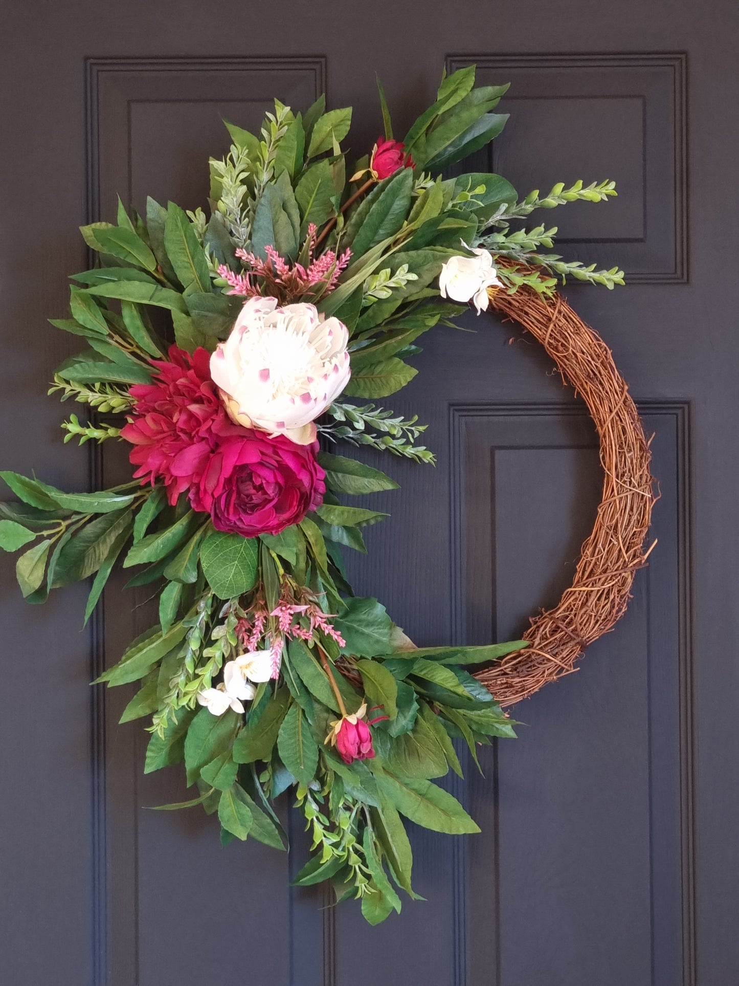 Luxury king protea front door wreath