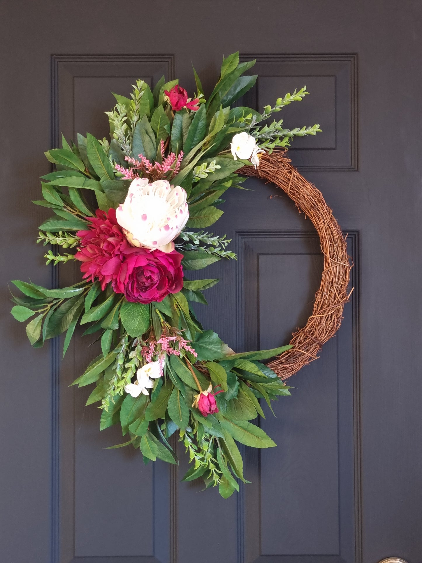 Luxury king protea front door wreath