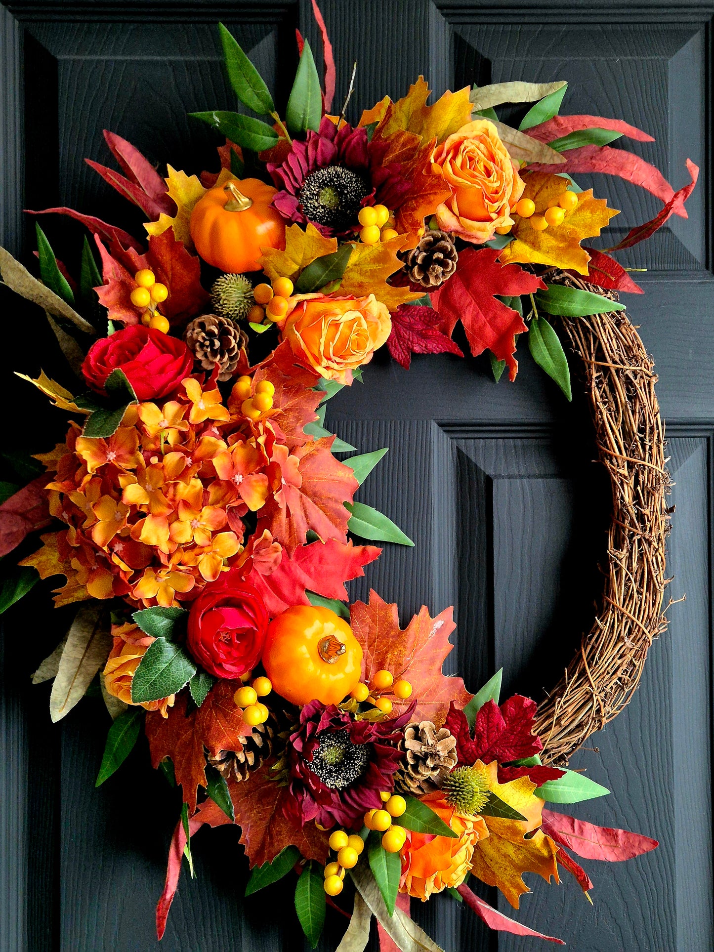 Luxury artificial autumn / fall wreath