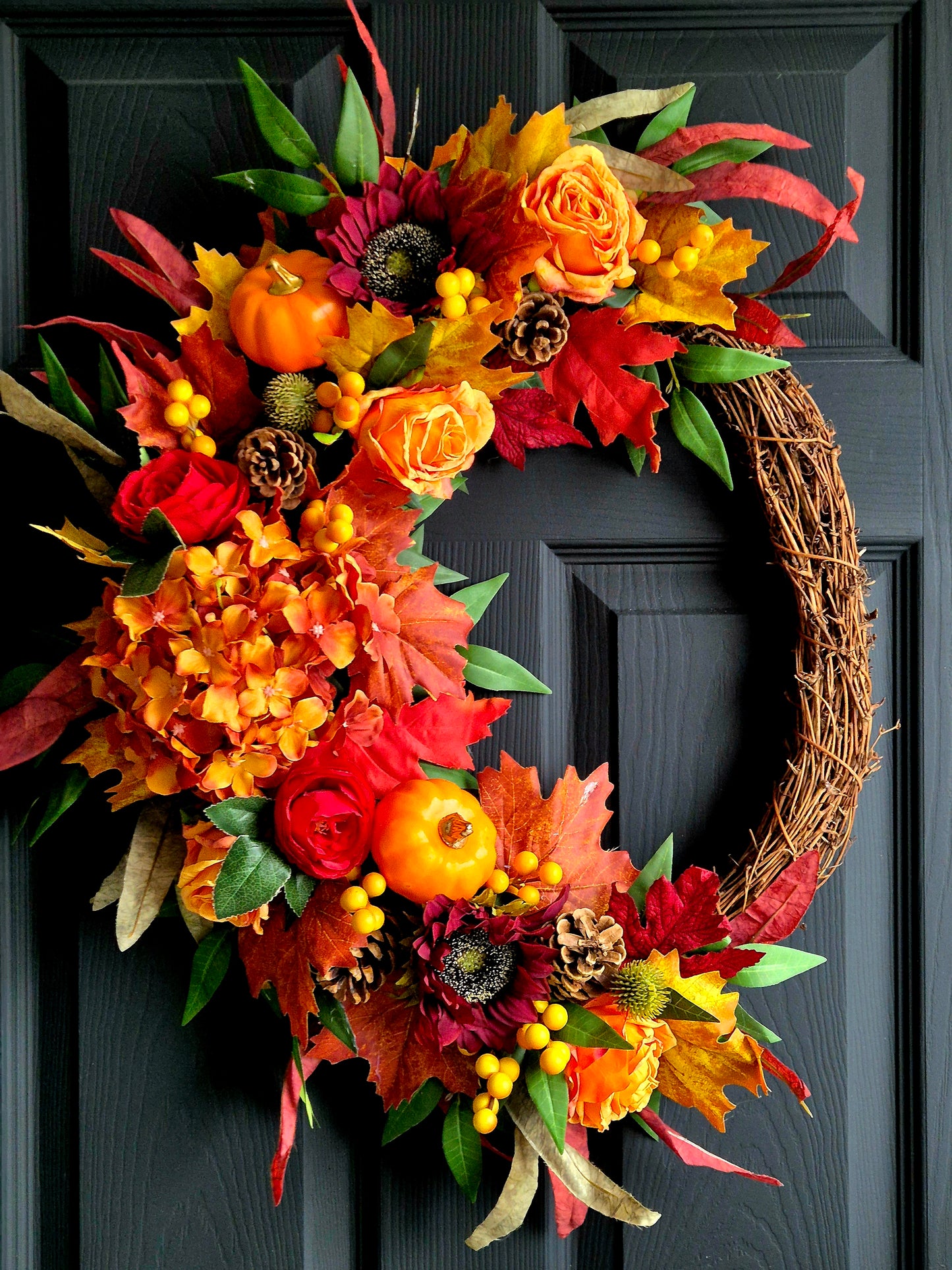 Luxury artificial autumn / fall wreath