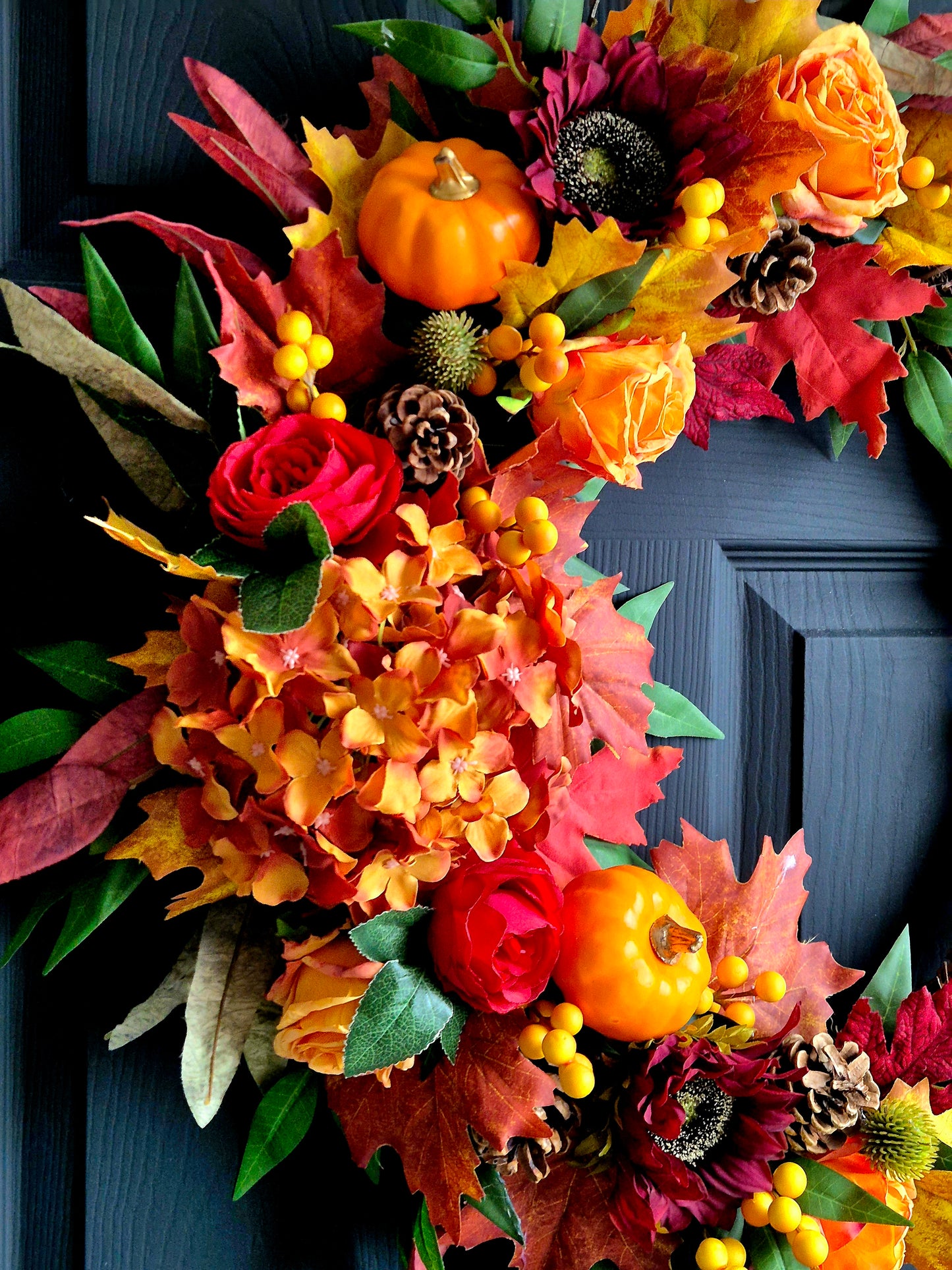 Luxury artificial autumn / fall wreath