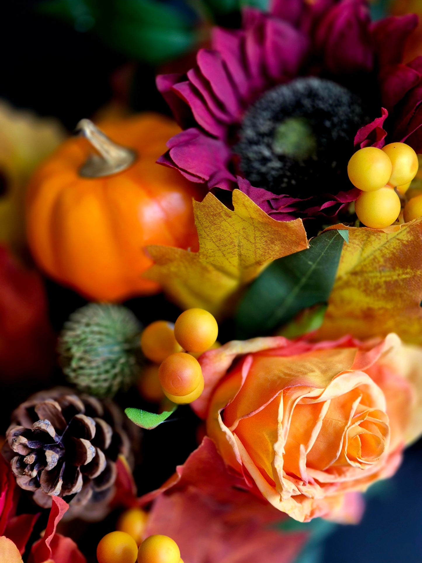 Luxury artificial autumn / fall wreath