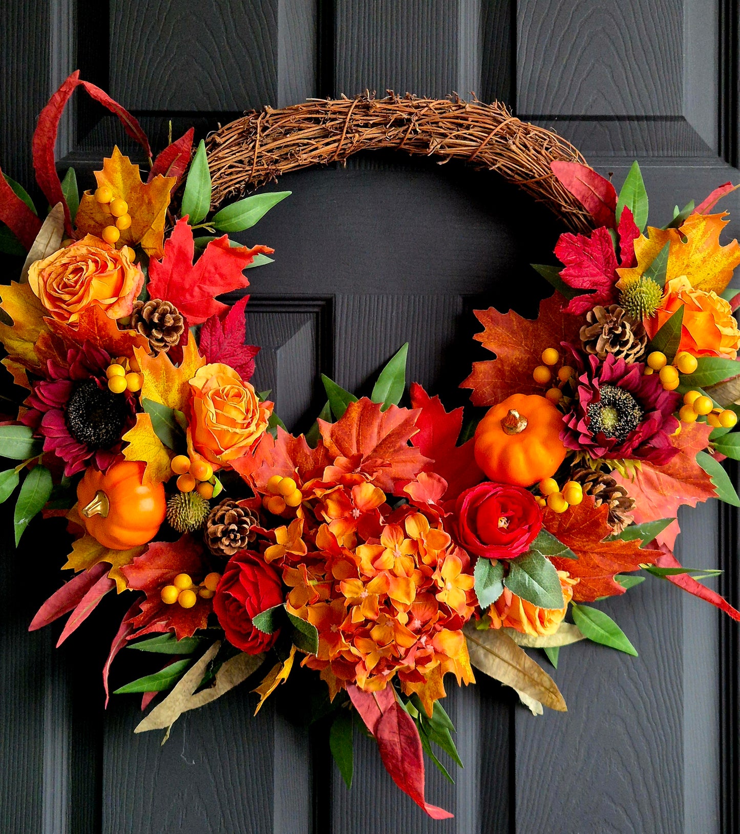 Luxury artificial autumn / fall wreath