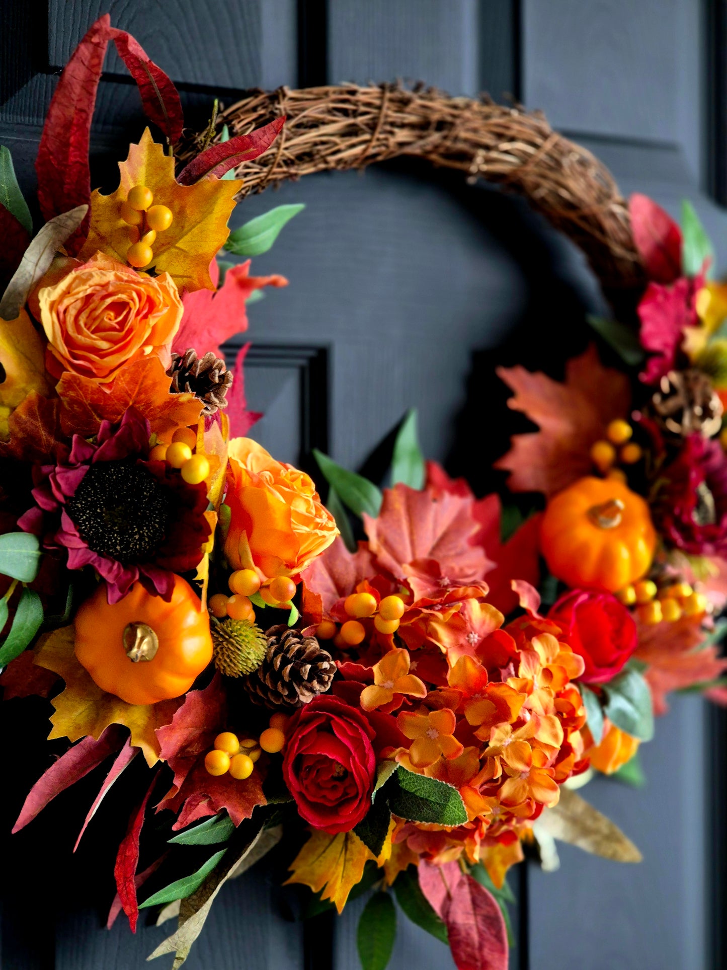 Luxury artificial autumn / fall wreath